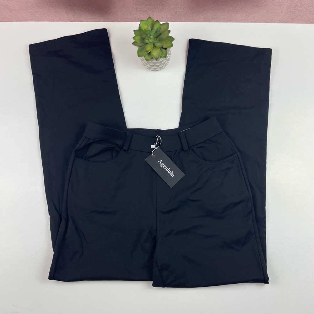 Agenlulu Solid Black Pants Stretch Women Small New With Tag
